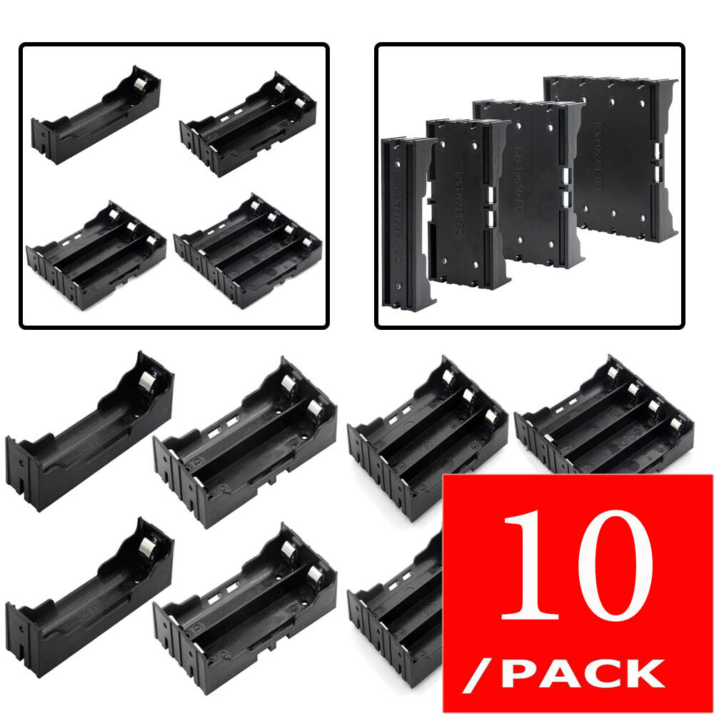 10Pcs Battery Holder DIY Hard Pins Storage For 18650 Power Bank Case 1/2/3/4Slot