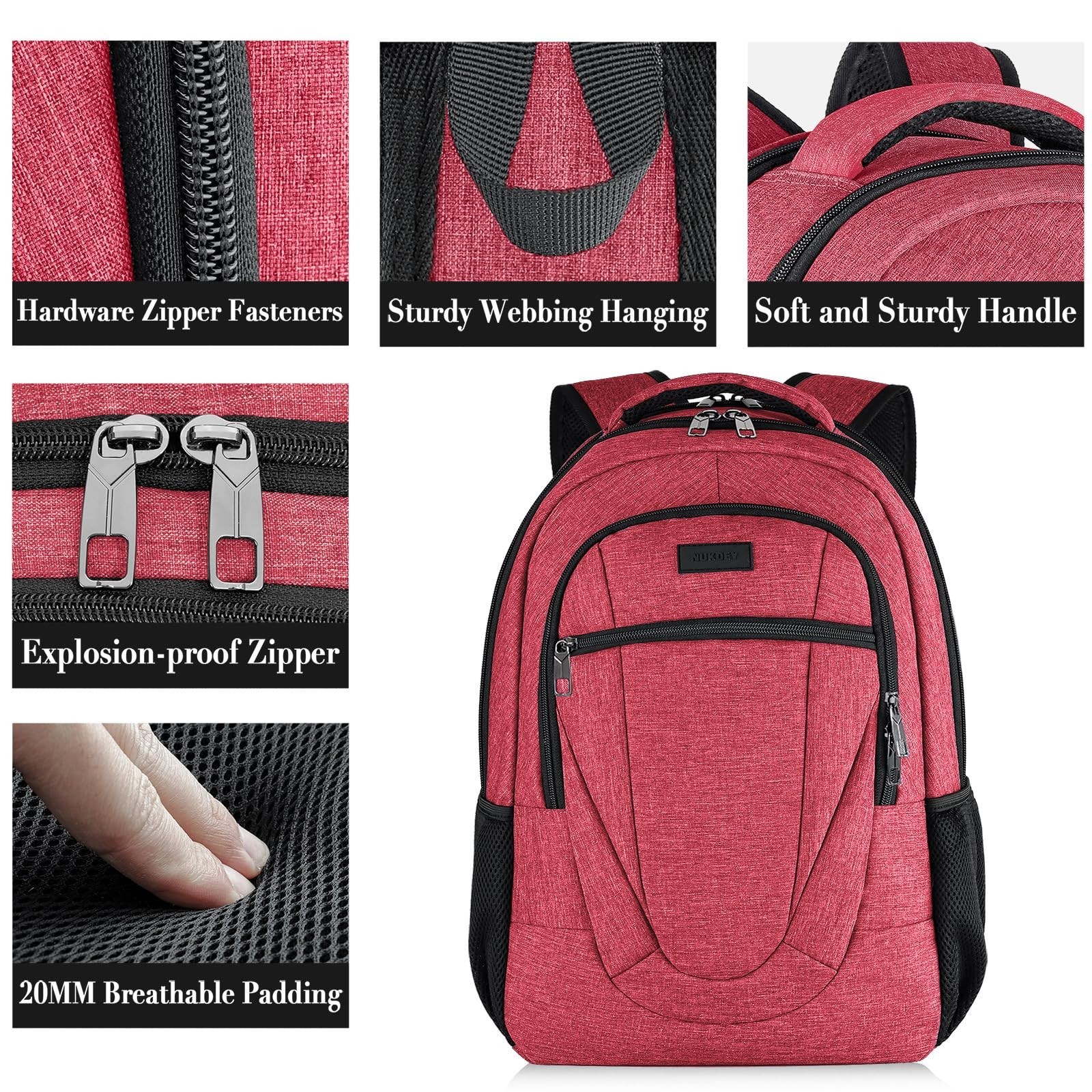 BIKROD Unisex Rose Laptop Backpack, Suitable for College Students, 17-inch La…