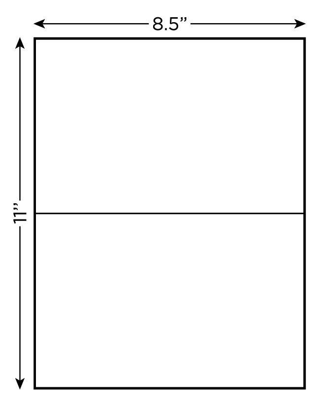 2000 Premium 8.5″ X 5.5″ Half Sheet Self Adhesive Shipping Labels -PLS Brand-