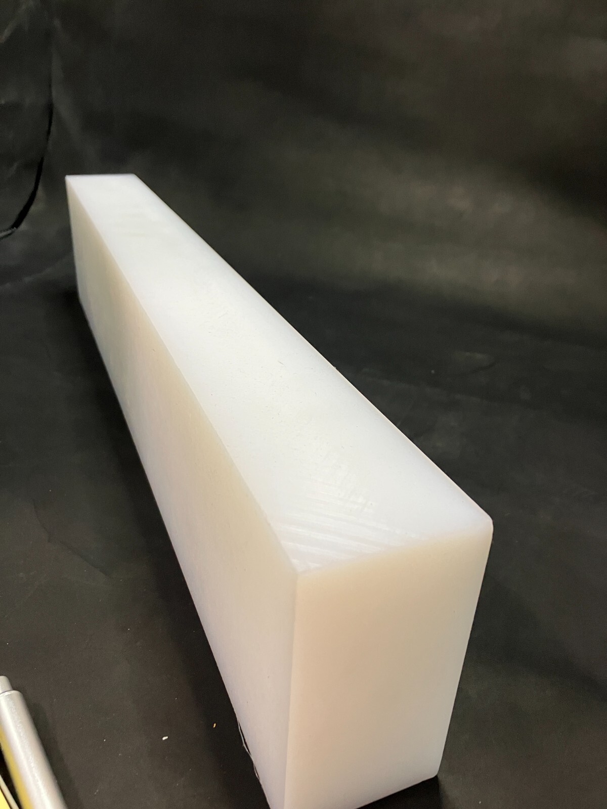 White Polyethylene Plastic PE Block 2″x3.87″x18.5″ CNC Machinable (b03)