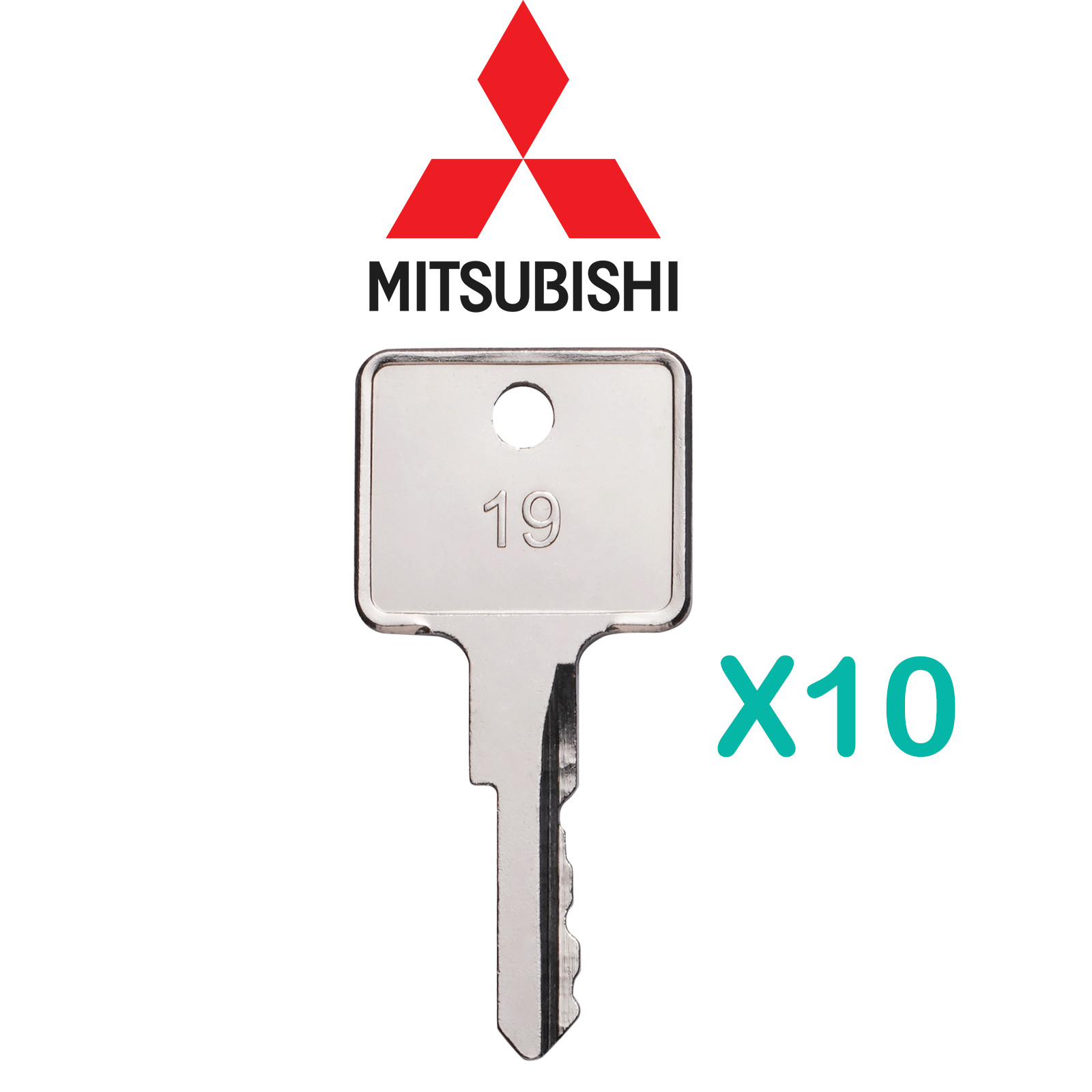 For Caterpillar Mitsubishi Forklift Ignition Keys Replaces Keys Marked 123243
