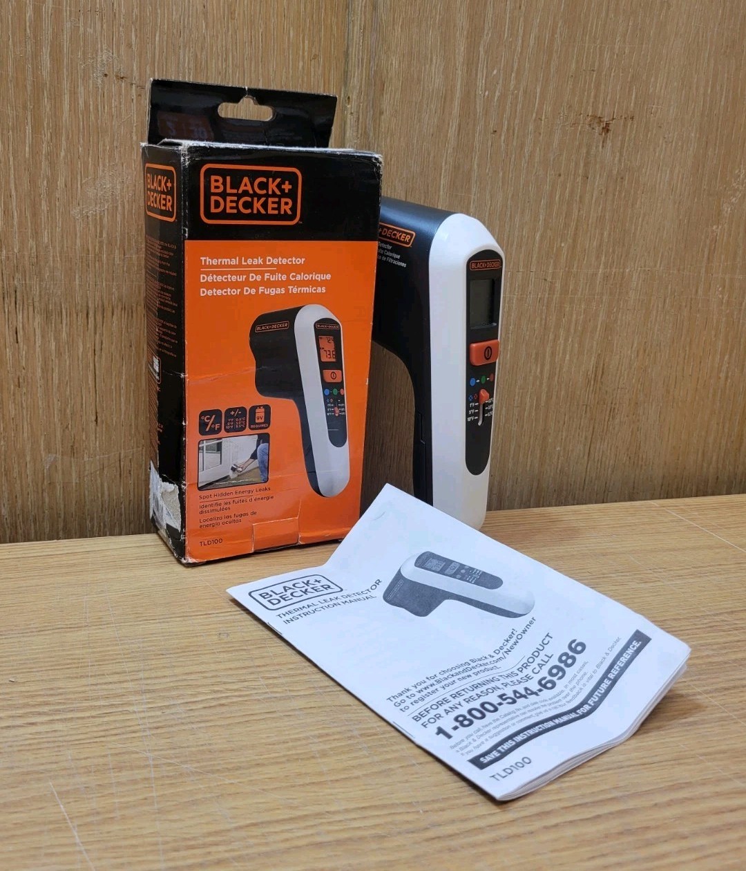 BLACK+DECKER TLD100 Thermal Leak Detector Infrared IR Tested Working w/ Box