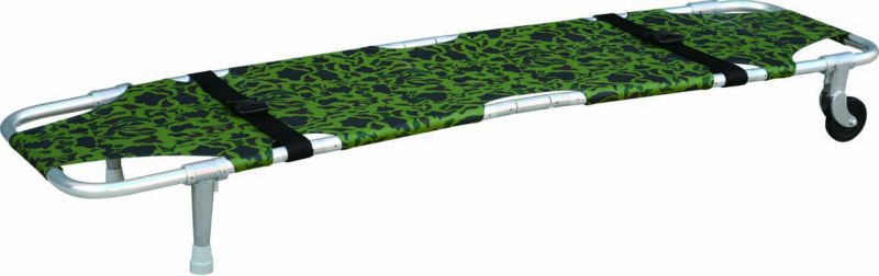 Foldaway Stretcher | With Wheels | Aluminum | Camouflage | Emergency 191-MAYDAY