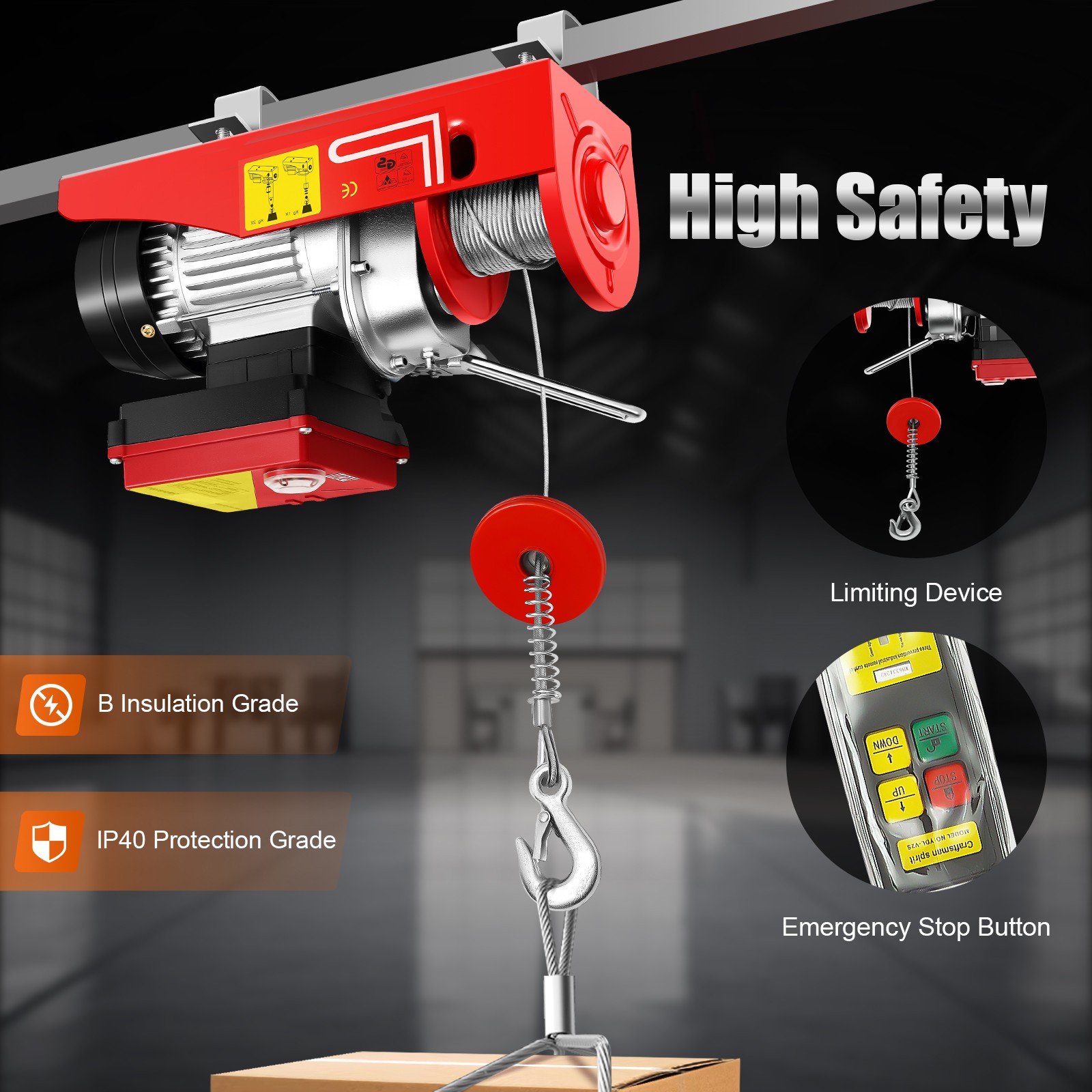 Warehouses Electric Hoist Factories Electric Lifting Hoist & Remote Control