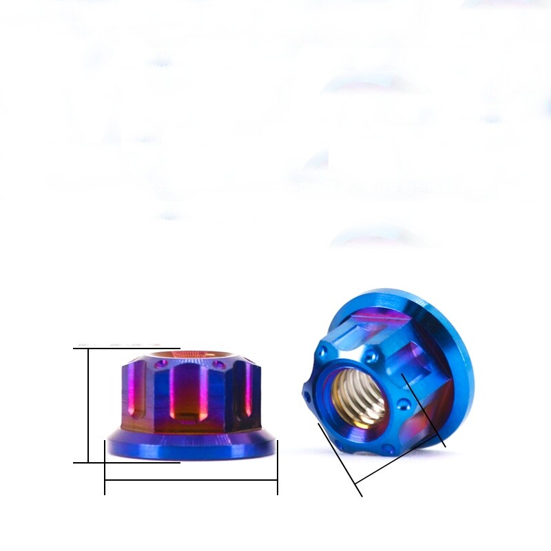 M5 M6 M8 M10 M12 Titanium Flange Fancy Nuts Rear Axle Modification Locking Nut