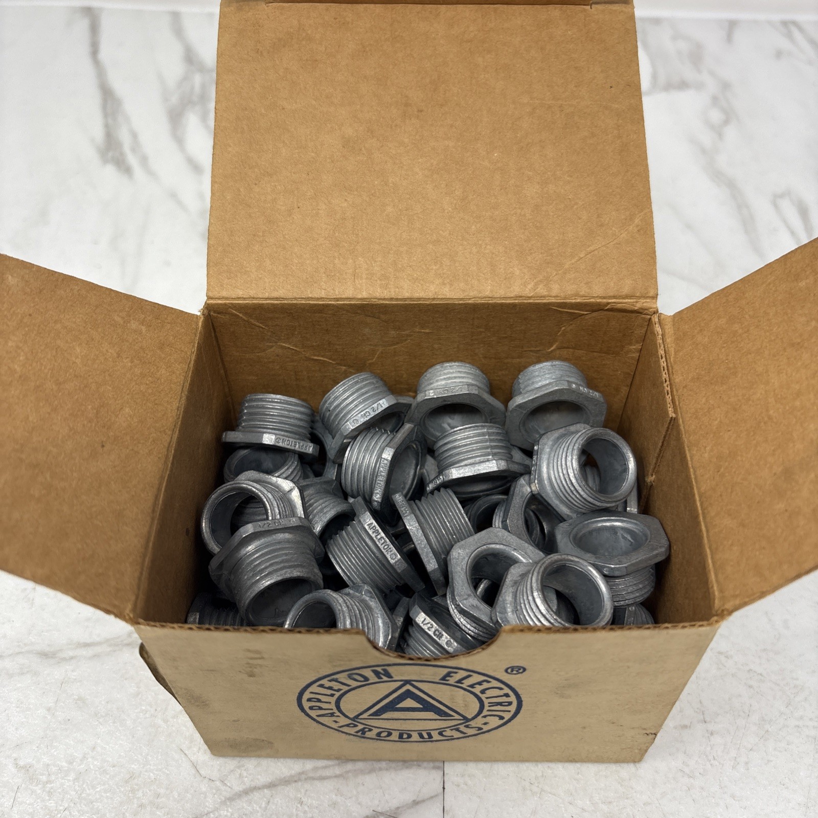 EGS APPLETON EMERSON 1/2″ D/C BUSHED ZINC NIPPLES – Box of 50 – Part # CN-50