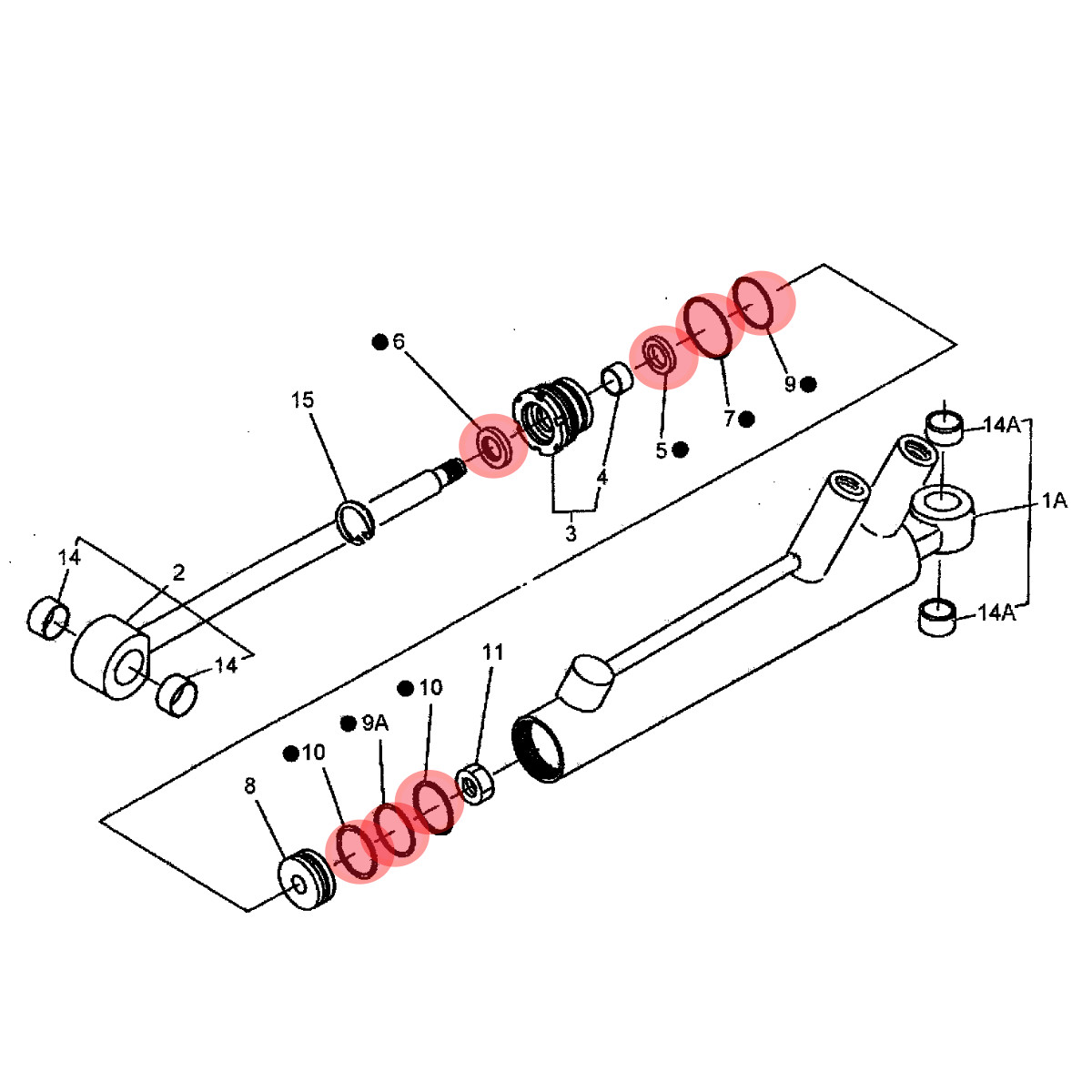 Steering Seal Kit Compat/w CIH AG & NH AG Only Some Models Replaces SBA344960442