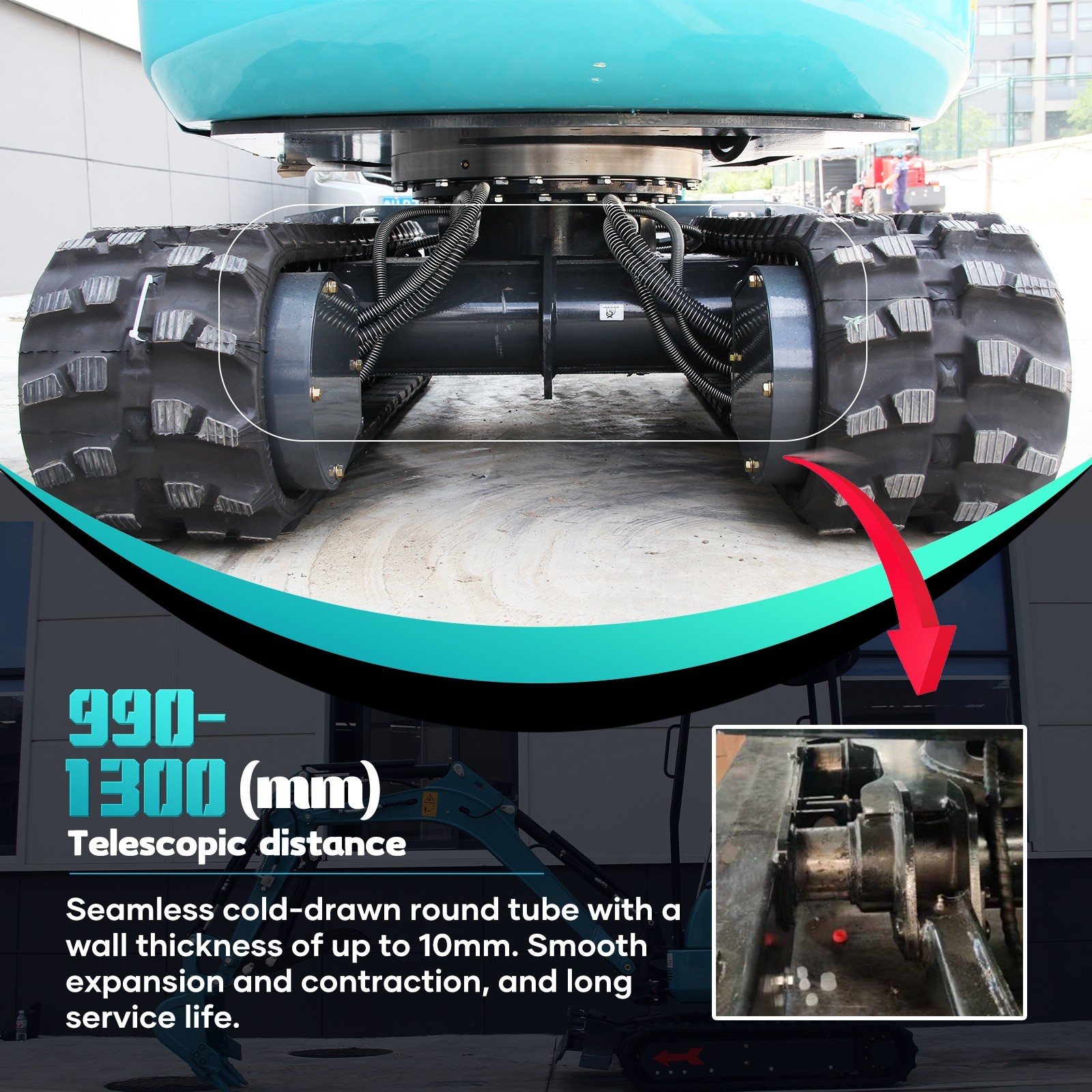 FREE SHIP 2.5Ton Mini Excavator KUBOTA D902 Diesel Side Swing Expand Track Pilot