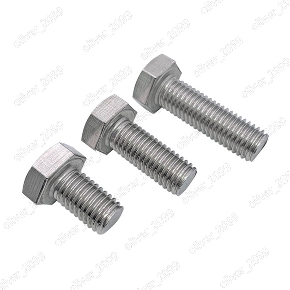 Fine Thread 304 Stainless Steel Hexagon Bolts Hex Head Screws M6 M8 M10 M12 M16