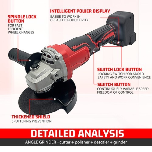 Cordless Angle Grinder,High Torque,11000 RPM, Home Repair & Woodworking