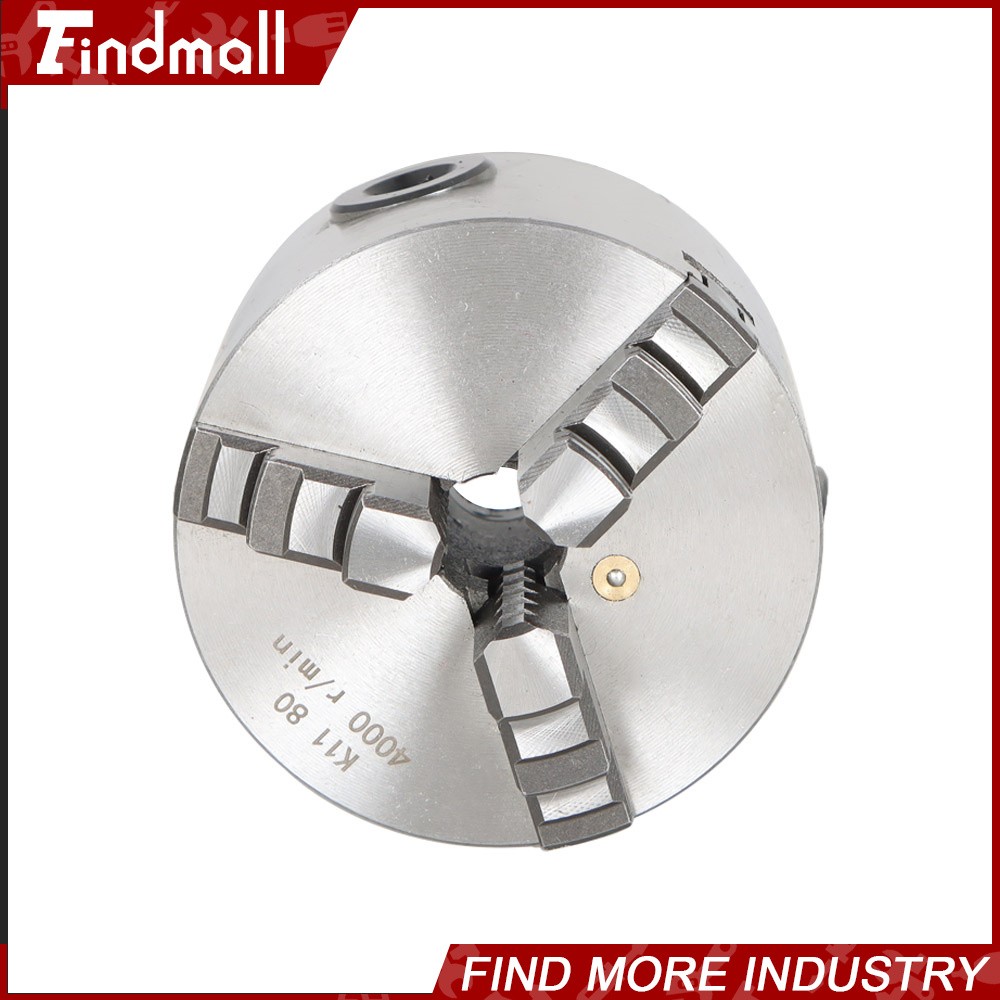 K11-80 Self-centering Lathe Drilling Part 80mm 3 Jaw Lathe Chuck Manual Chuck 3″