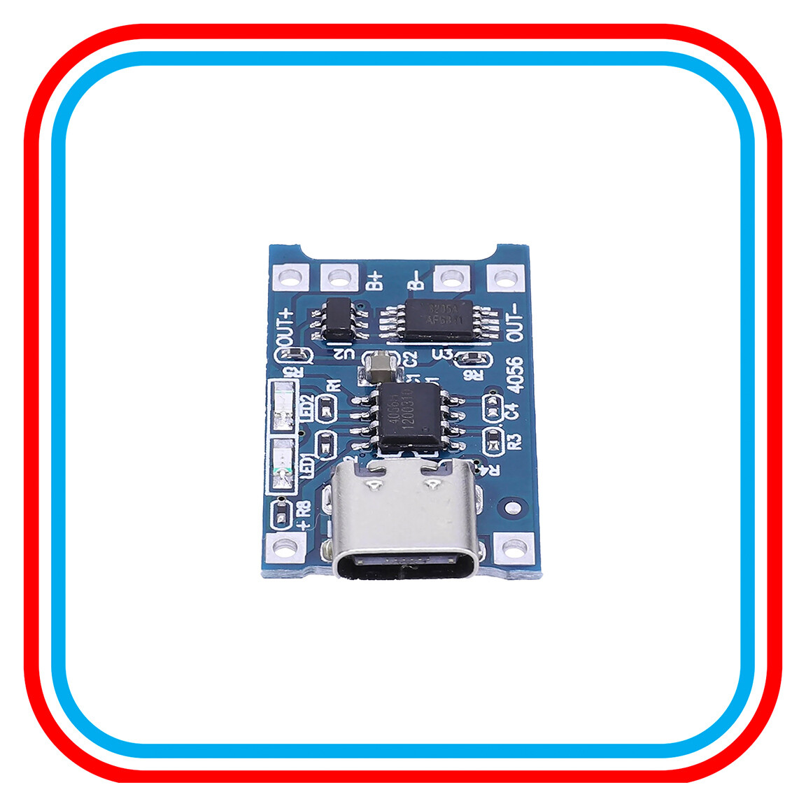 Type-C USB 5V 1A 18650 TP4056 Lithium Battery Charging Board Charger US