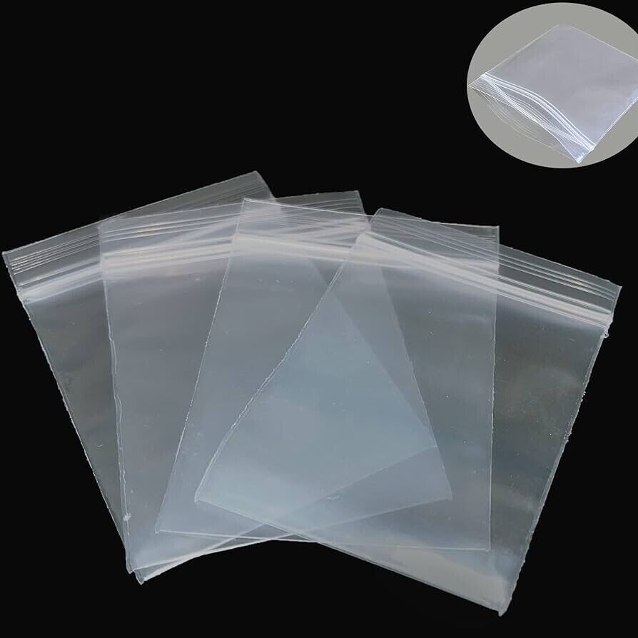HEAVY DUTY 4 Mil Clear Zipper Seal Bags Reclosable Plastic Jewelry 4Mil Bag