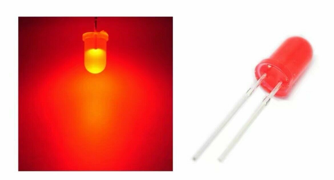 100pc 3mm 5mm LED Light Blue Red Green White Yellow Purple Orange Light DIY Kit