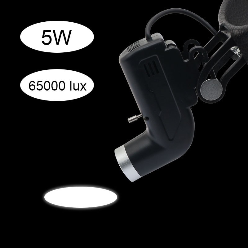 5W LED Dental Medical Head Light ENT Specific Black with Aluminum Box US STOCK