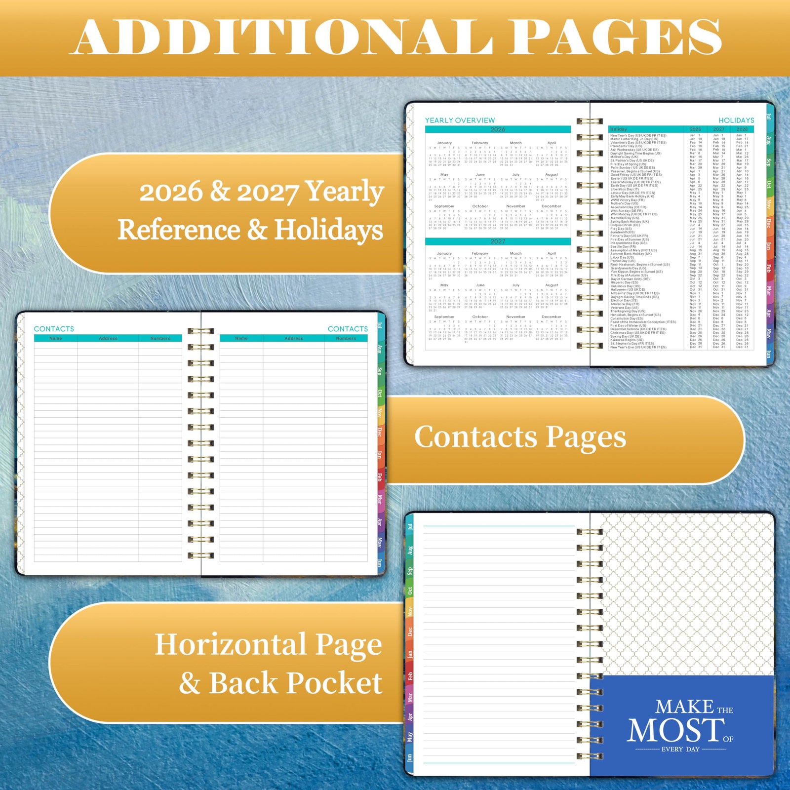 2026-2027 Planner – 8.4″x 6.3″ Planner Weekly and Monthly 2026-2027, from JUL…