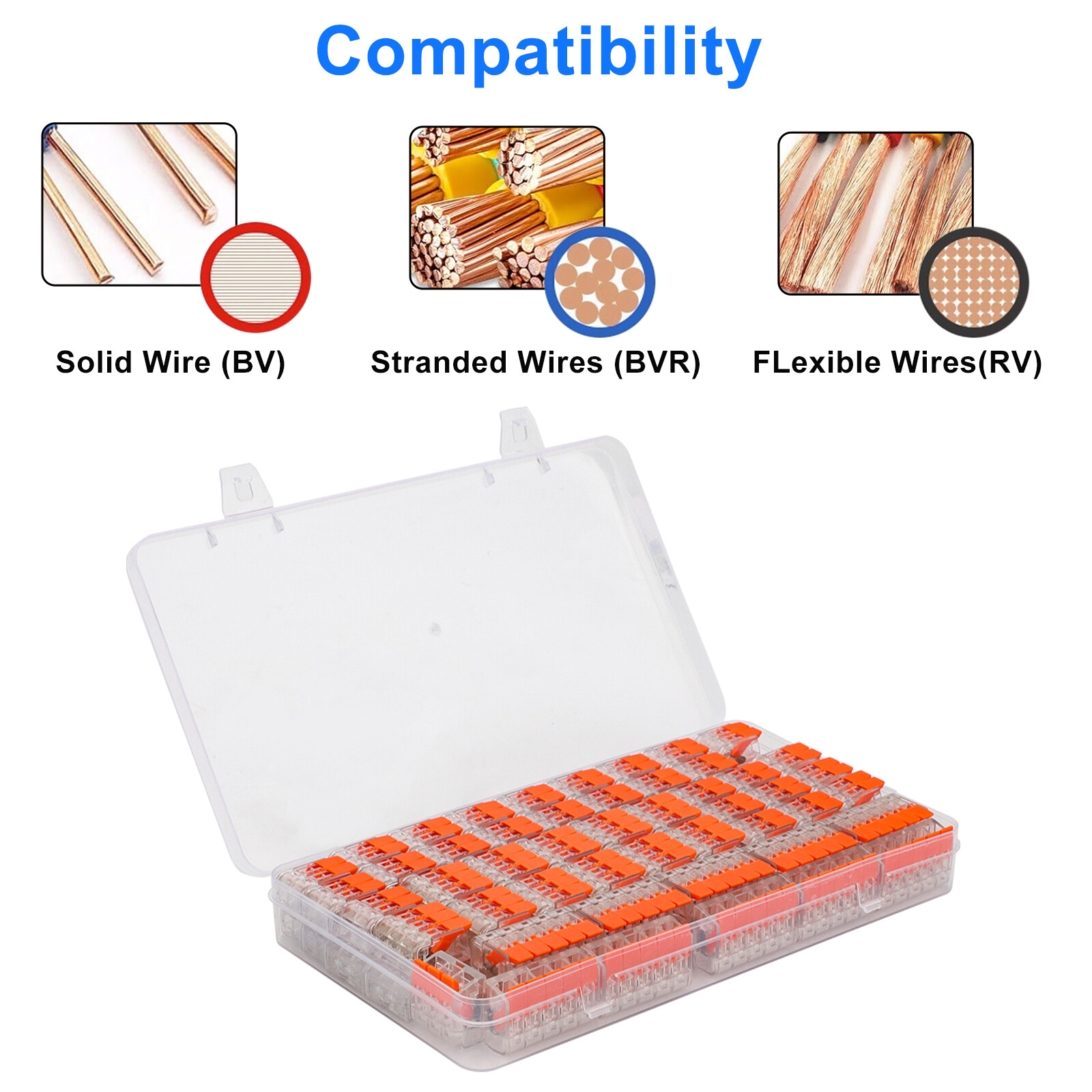 90Pcs For Wago 221 Lever Nuts Compact Splicing Wire Connectors – 2/3/5 Terminal
