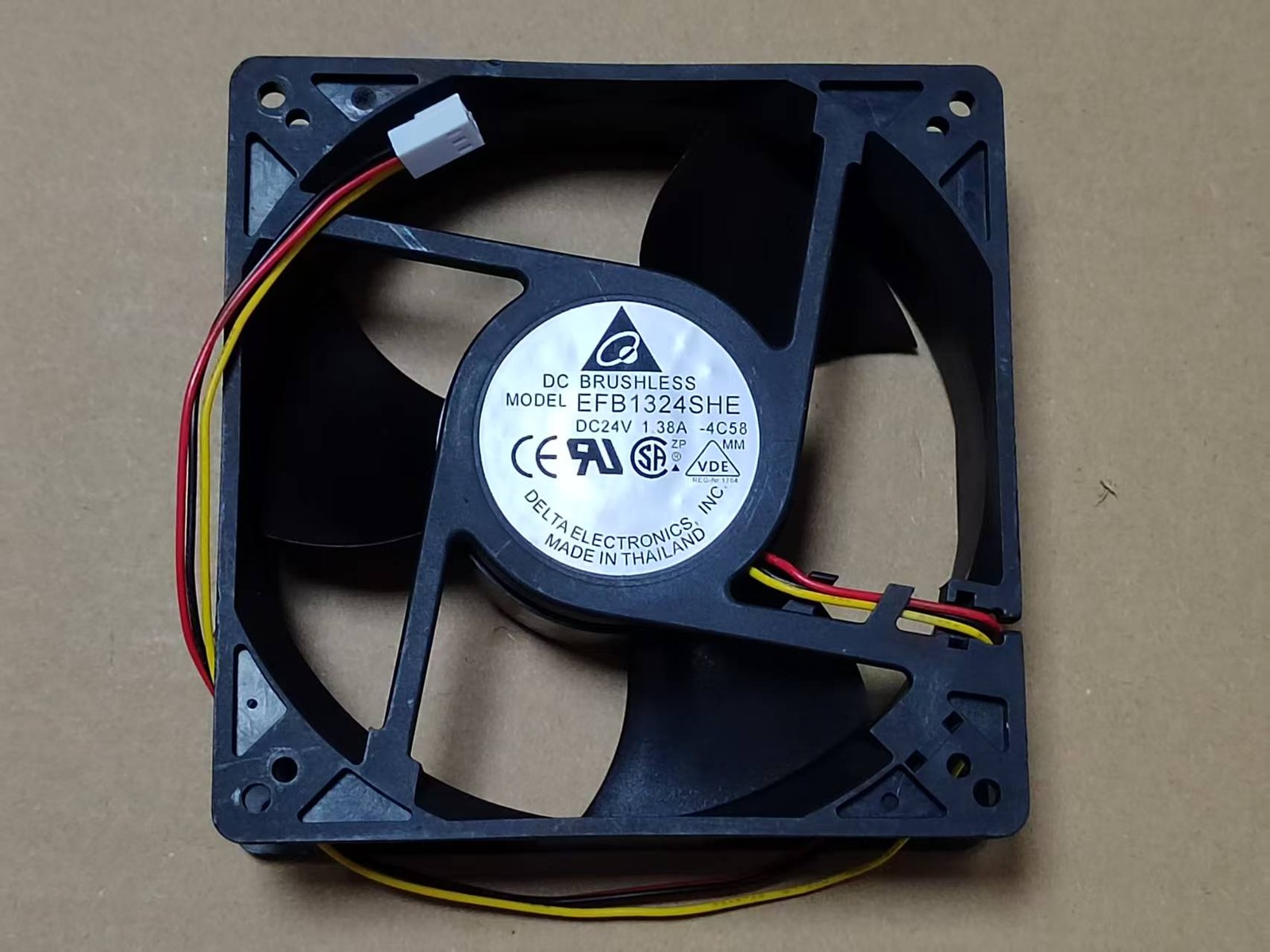 Delta EFB1324SHE 24V 1.38A 12738 12.7CM axial flow ball inverter cooling fan