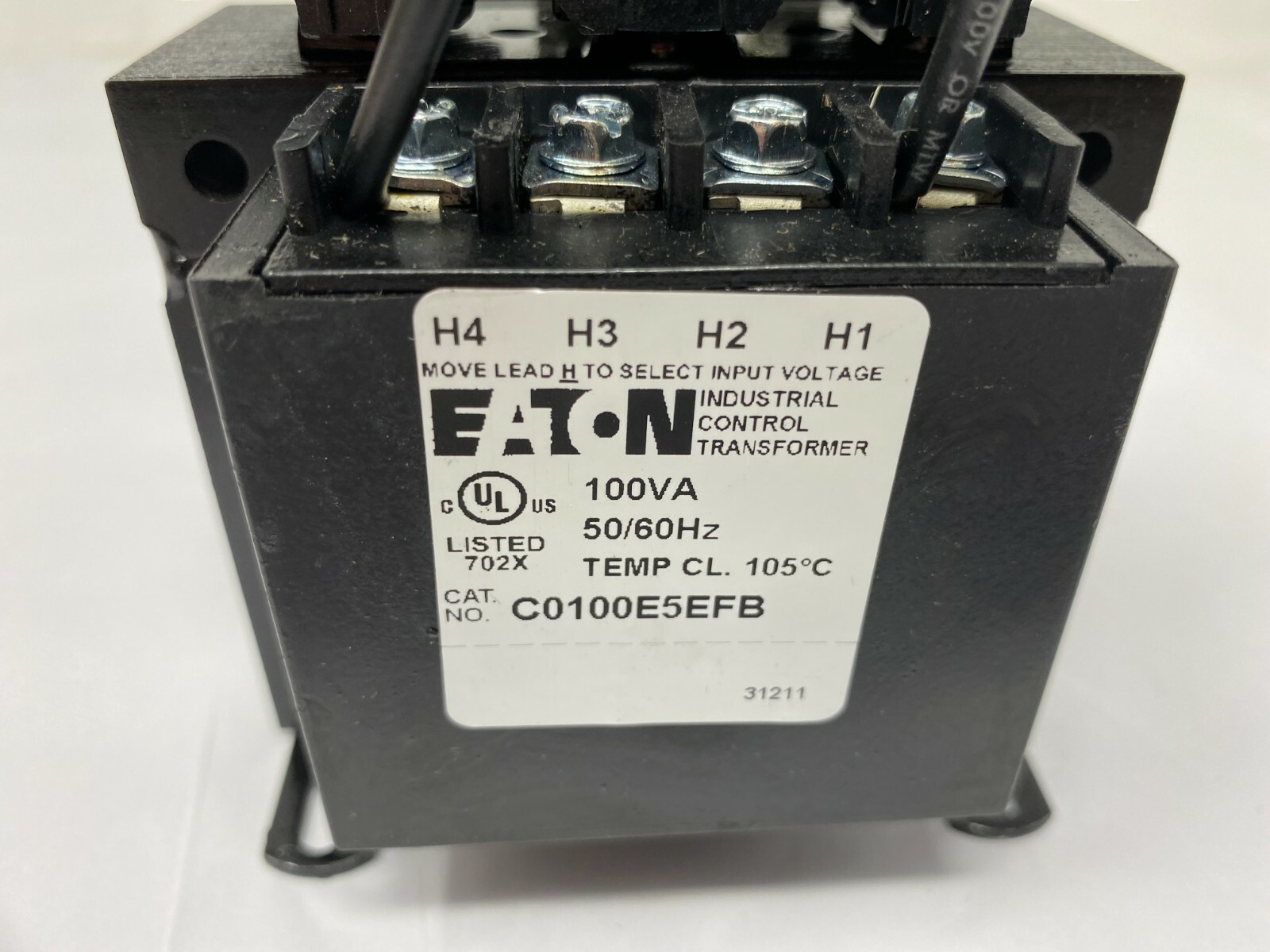 Cutler-Hammer Eaton C0100E5EFB Control Transformer 100VA P-208/230/460V S-24/115