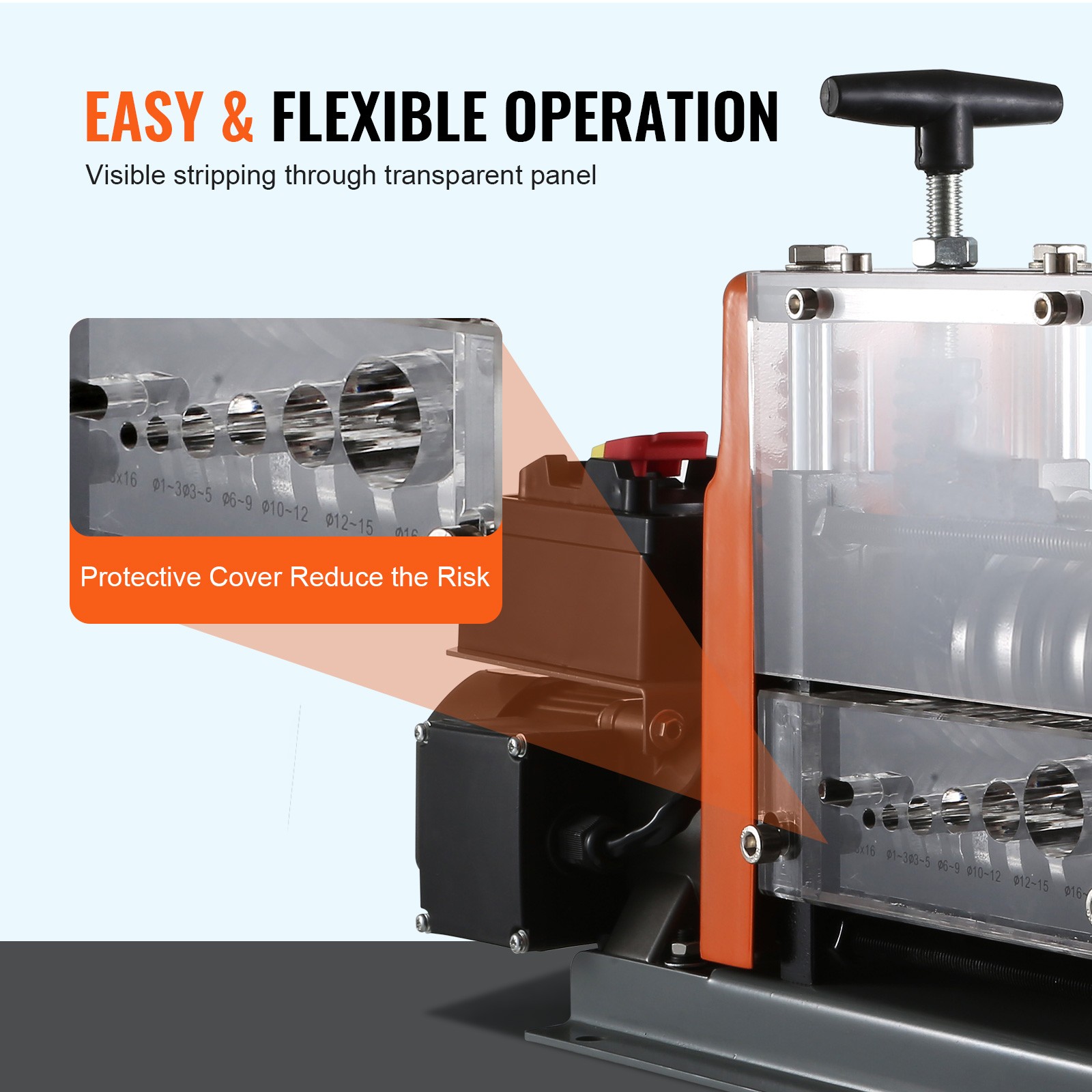 VEVOR Electric Wire Stripping Machine Copper Cable Stripper 0.06”-0.98” 60 W