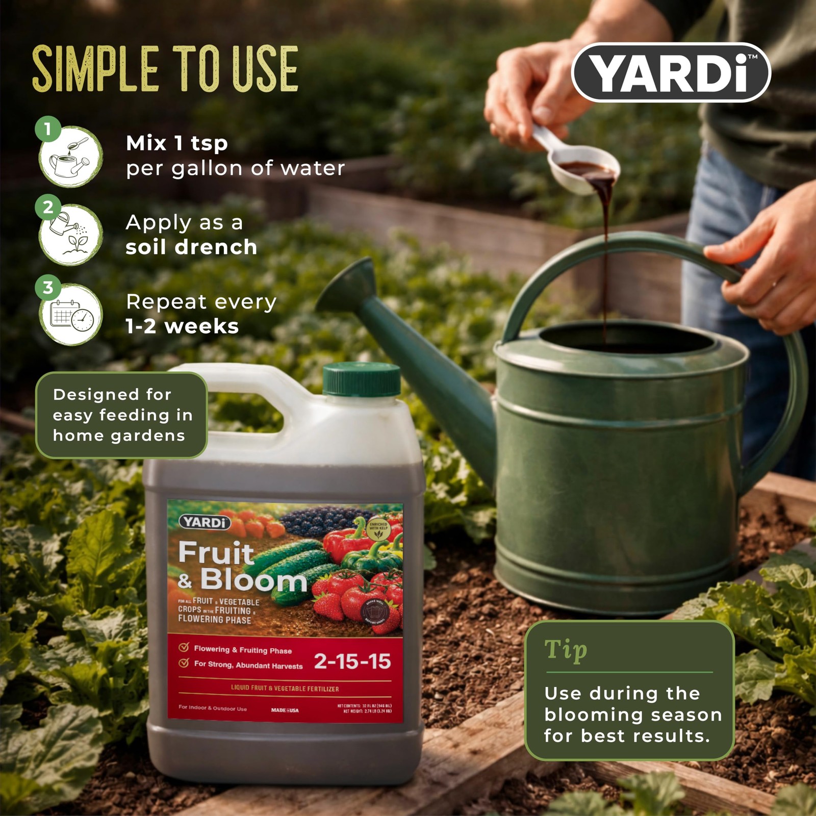 Yardi Fruit & Bloom Plant Food | Bloom Booster Fertilizer for Fruits, Vegetab…