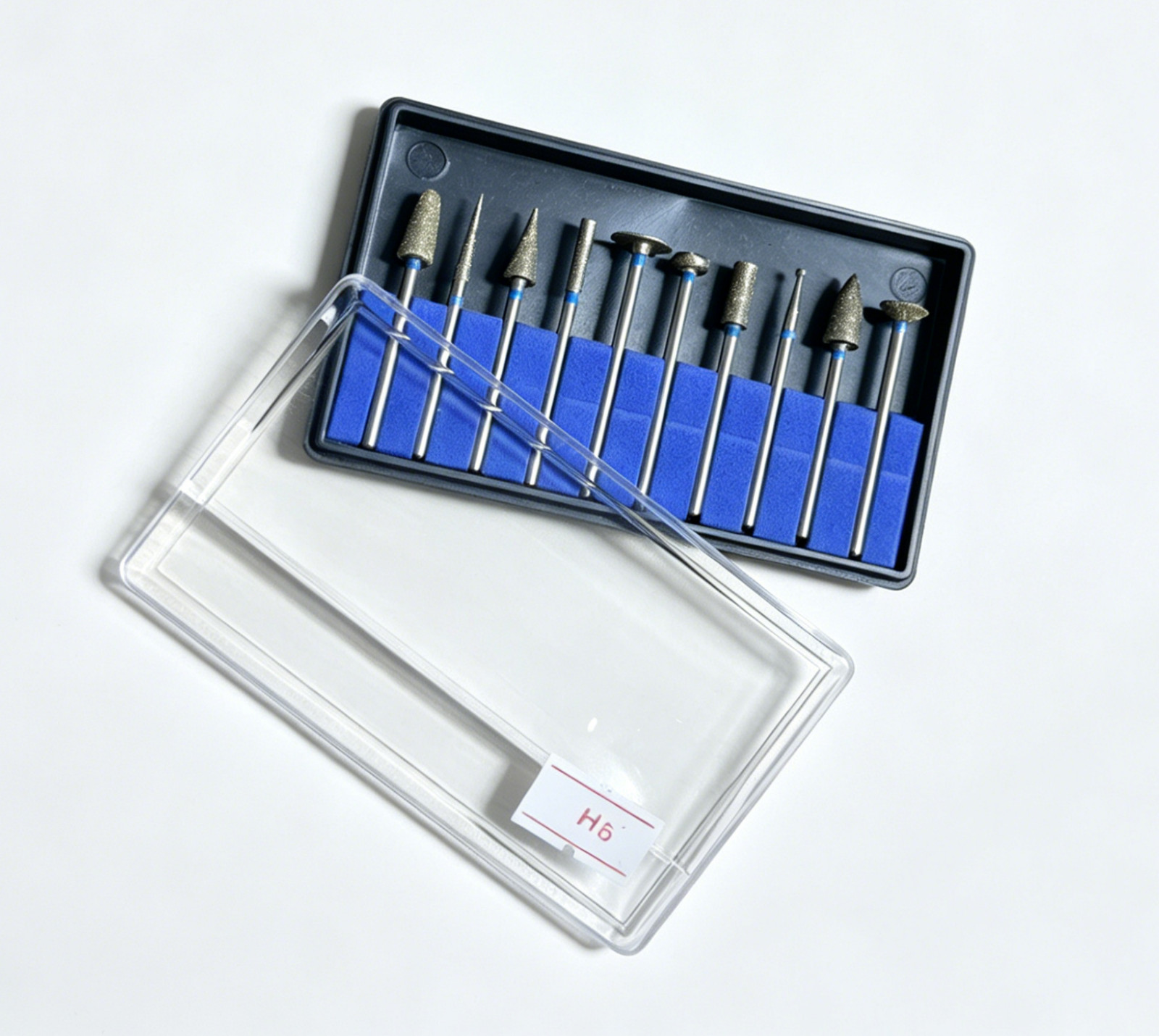 10PCS/Set Dental Lab Polishing Bur Drills Tungsten Steel Carbide Burs 2.35MM