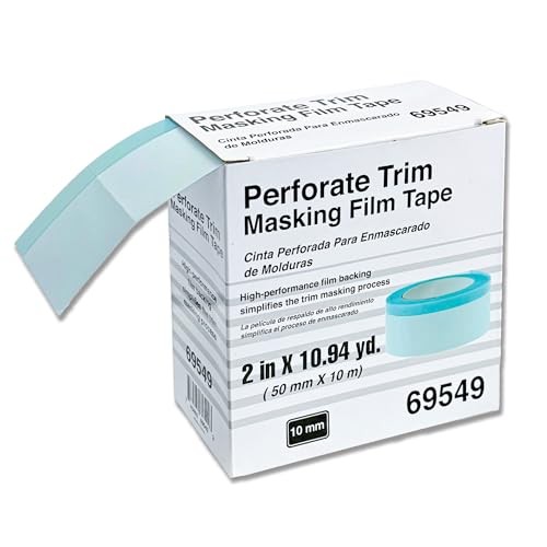 Perforated Trim Masking Tape, 10 mm Hard Band, 50 mm x 10 m