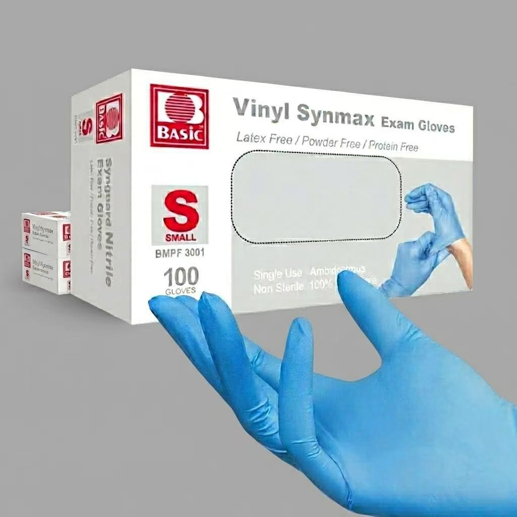 100-Count Blue Vinyl Exam Gloves: Powder-Free & Latex-Free