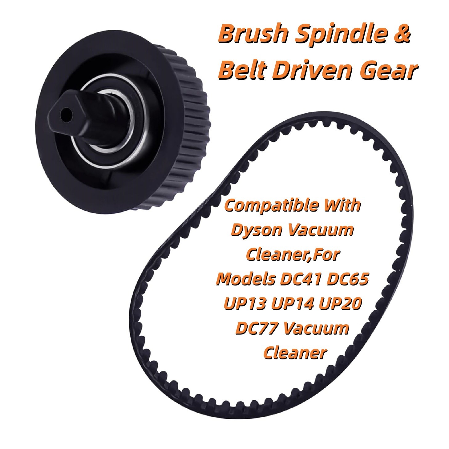 Fits DYSON DC41/65/77 UP13/14/20 Vacuum Cleaner Brush Spindle Belt & Driven Gear