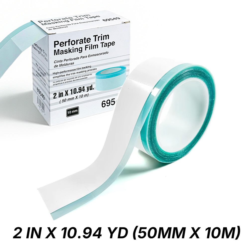 Perforated Trim Masking Tape, 10 mm Hard Band, 50 mm x 10 m