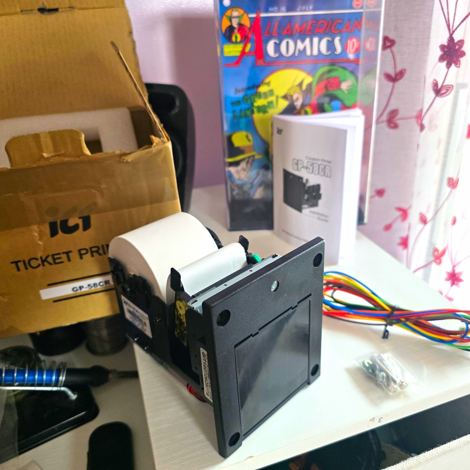ICT GP-58CR Thermal Wired POS Ticket Printer 2.26in Tearbar w/ Cables
