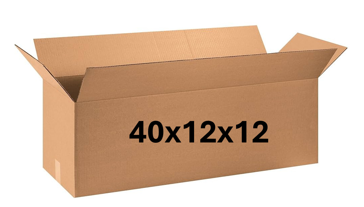 40″ x 12″ x 12″ CARDBOARD BOX – 200 lb – SINGLE BOX – LONG