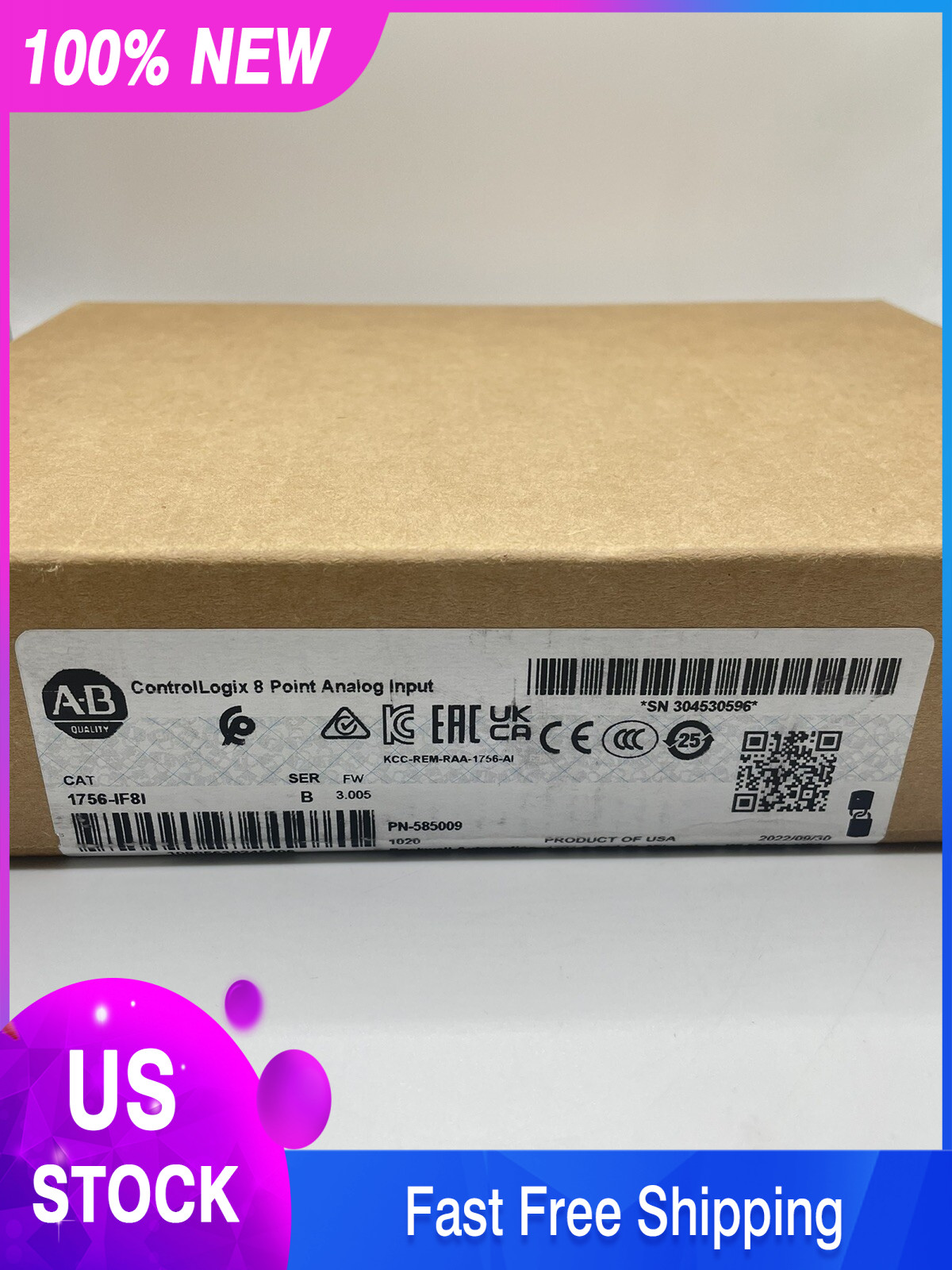 2022 1P New Sealed Allen Bradley 1756-IF8I Isolated Analog Input Module In US