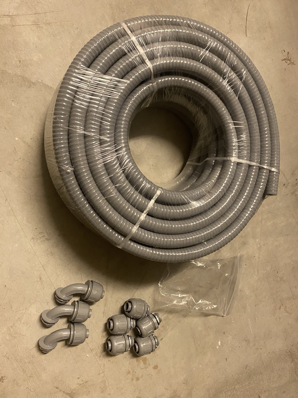 1/2inch 100ft Liquid-Tight Conduit and Connector Kit,Flexible