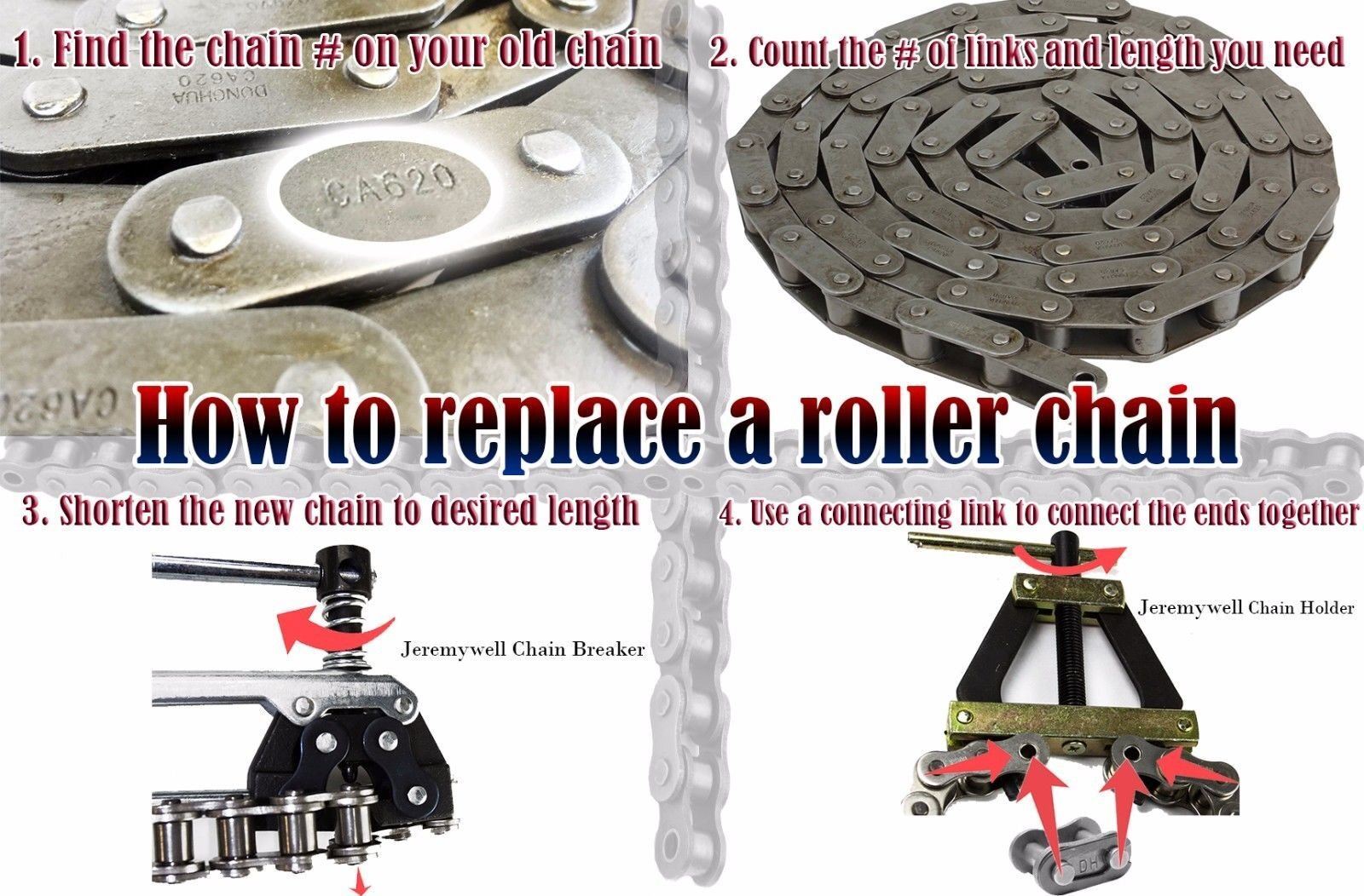 #CA650 Agricultural Conveyor Roller Chain 10 Feet with 1 Connecting Link