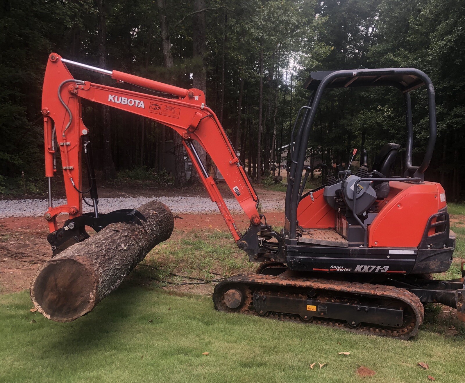 BLACK KUBOTA HYDRAULIC MINI EXCAVATOR THUMB KX71 KX91 KX121 U35 QUICK ATTACH