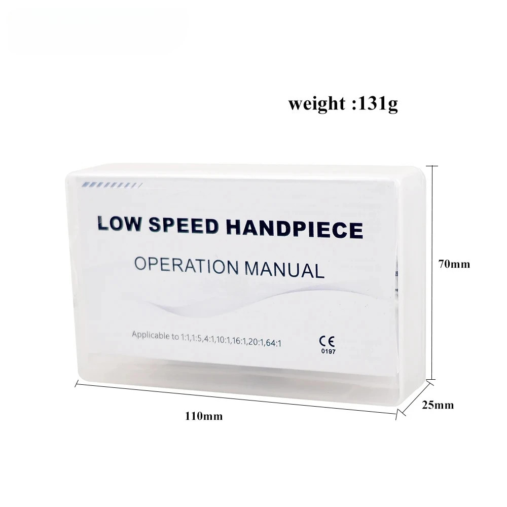 1:1/1:5 Dental Low Speed Handpiece Fiber Optic LED Increasing Speed Contra Angle