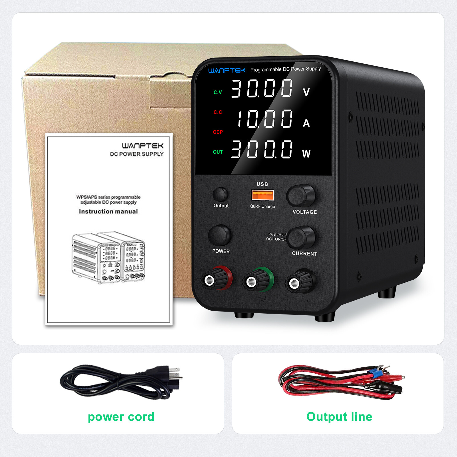 Adjustable 0-30/60/120V 0-2/3/5/10A Lab DC Power Supply Variable Bench Switching