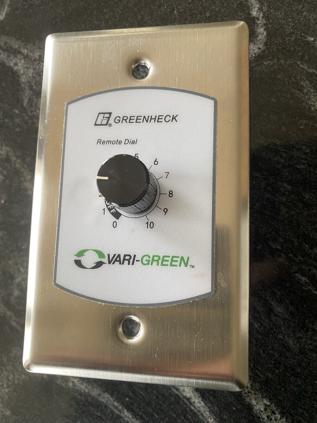 Greenheck 385803 Vari-Green remote dial Fan controller FNIP