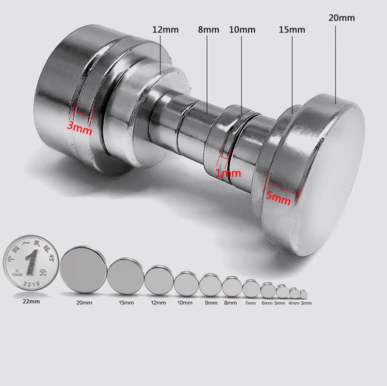 Super Strong Round Disc Magnets Rare Earth NdFeB Magnet N35 Dia 1mm – 80mm