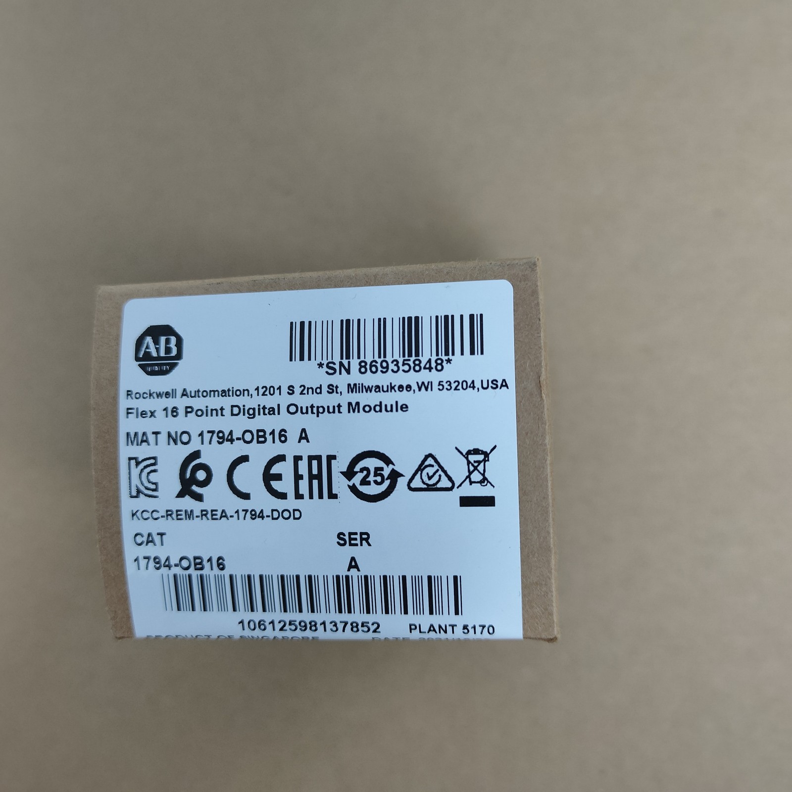 AB 1794-OB16 FLEX 16-Point Digital Output Module AB 1794OB16 PLC US