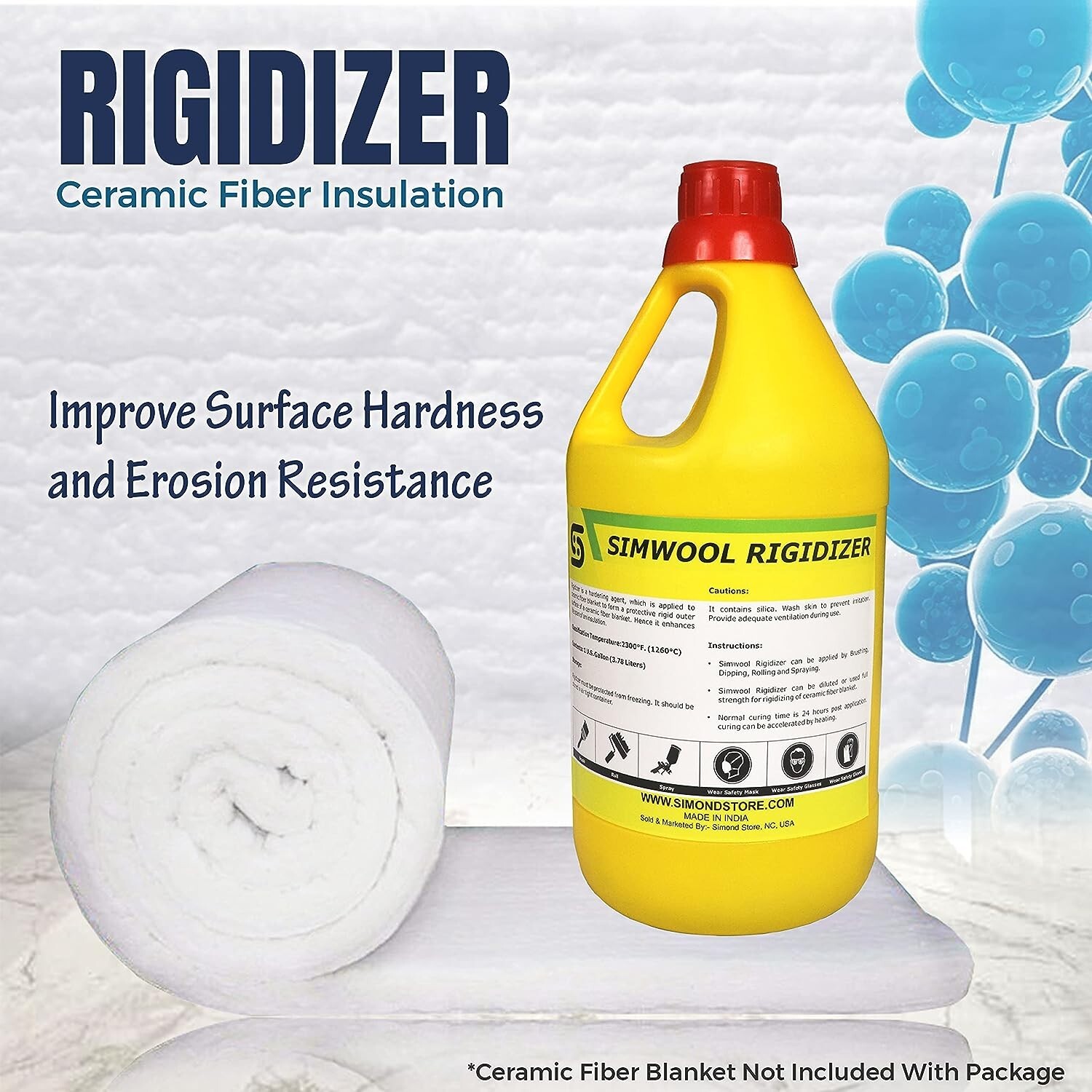 Simwool Rigidizer – Coating for Ceramic Fiber Blanket – 1 Gallon