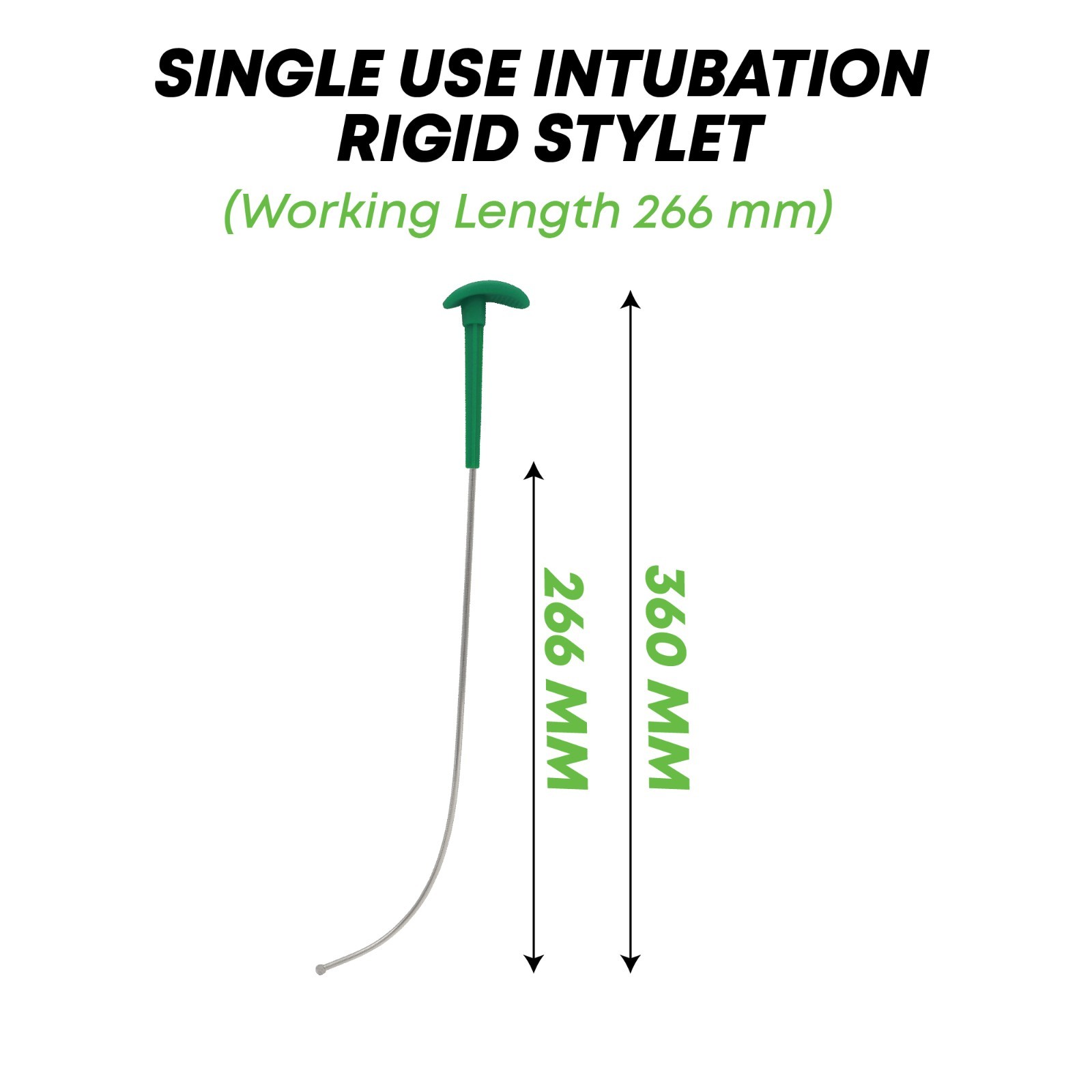 Single Use Sterile Intubation Stylet Rigid Stylets Anesthesia Instruments 10 Pcs