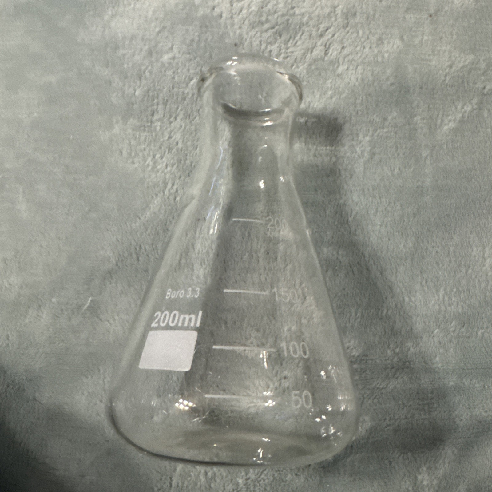 Set Of 7 Narrow Mouth Glass Erlenmeyer Flasks, 50/100/150/200/250/300/ 500 ml