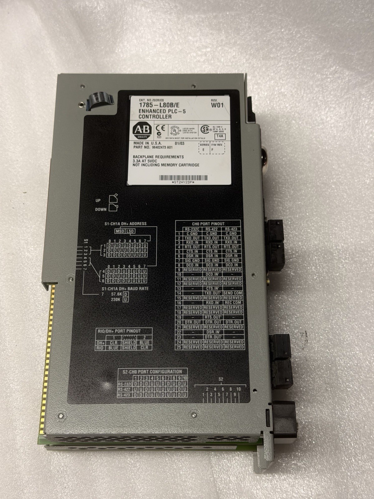 —USED COMBO—Allen Bradley 1785-L80B/E & 1785-ENET A Processor & Ethernet Module