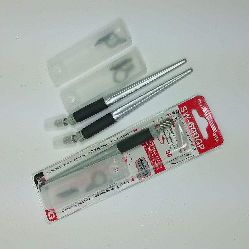 3Pcs NT Cutter SW-600GP Made in Japan Scalpel Craft Knife Grip Cushioned