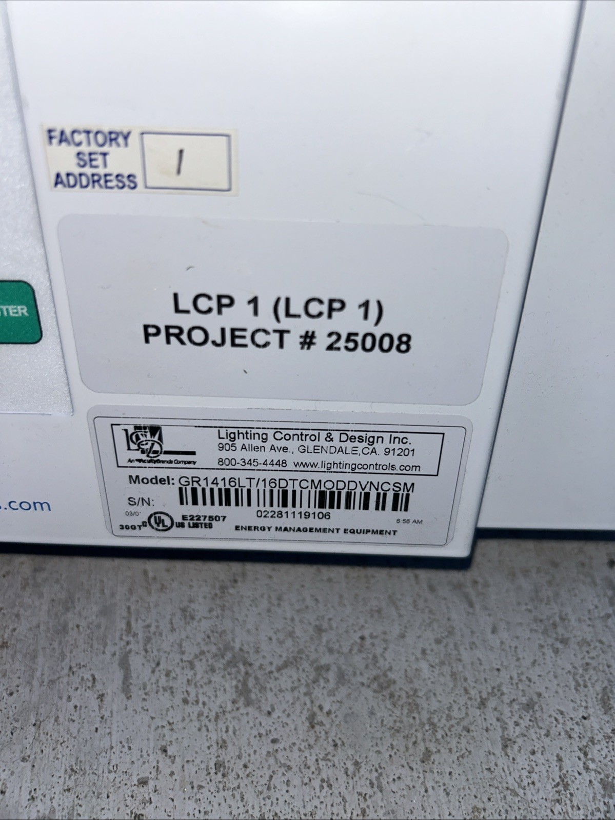 Lighting Control The Blue Box Smart Relay Panel GR1416LT 8/16 Relay