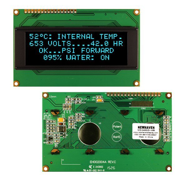 Newhaven Display NHD-0420DZW-AB5 Character OLED – Blue – 4 x 20 – 5V or 3V – …