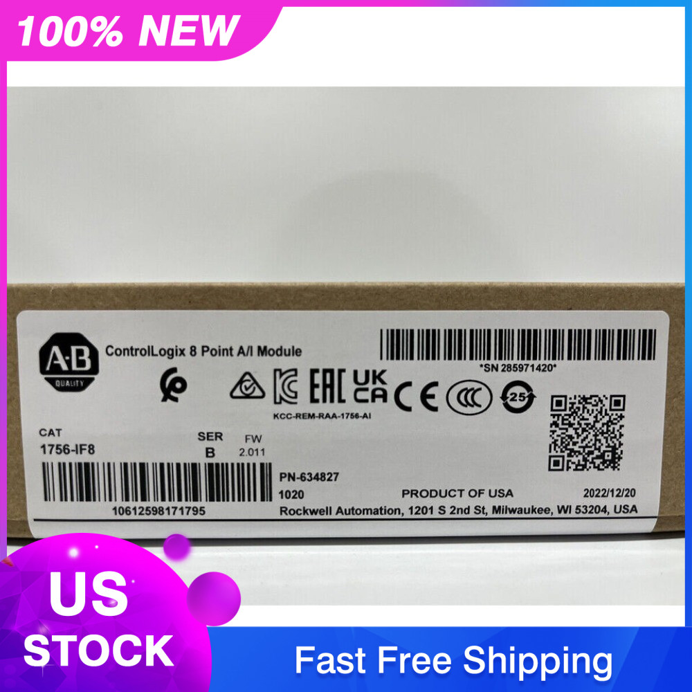 Sealed Allen-Bradley 1756-IF8 /A ControlLogix Point A/I Module US Free Tax