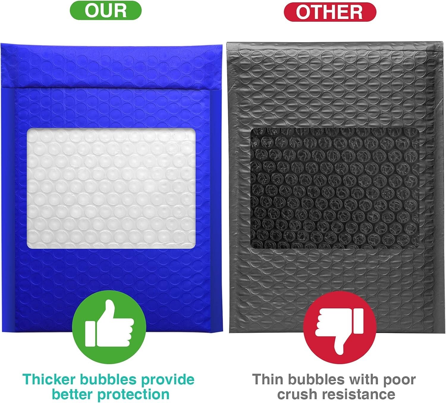 100x Poly Bubble Mailers Padded Envelopes Mailing Bags Self-Seal 6×10 Royal Blue